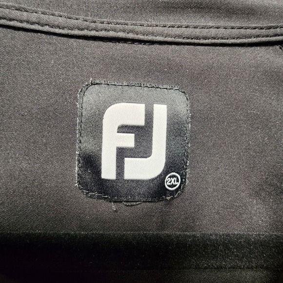 Foot Joy Windbreaker Jacket Men 2XL Black 1/2 Zip Long Sleeve Golf Elastic Cuffs - Picture 3 of 7